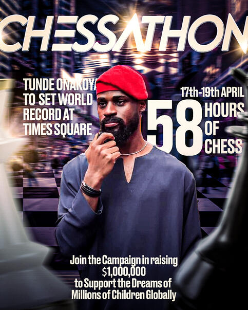 Tunde Onakoya - Chessathon World Record